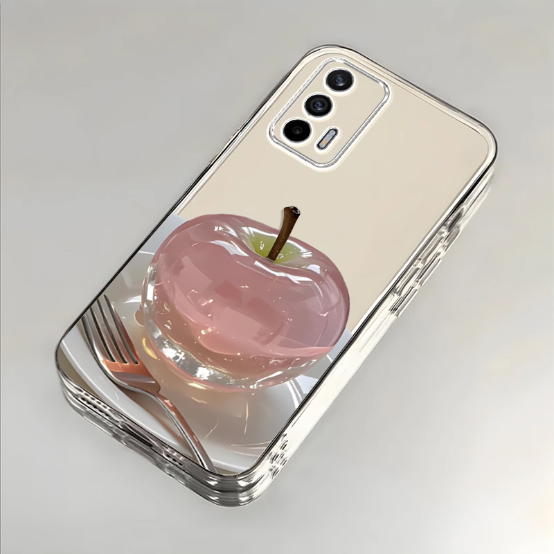 真我q3pro手机壳新款realmeq5i水晶苹果q2i/q5x全包防摔透明OPPO真我X7pro套女生Q3S狂欢版高级感q2pro软外壳