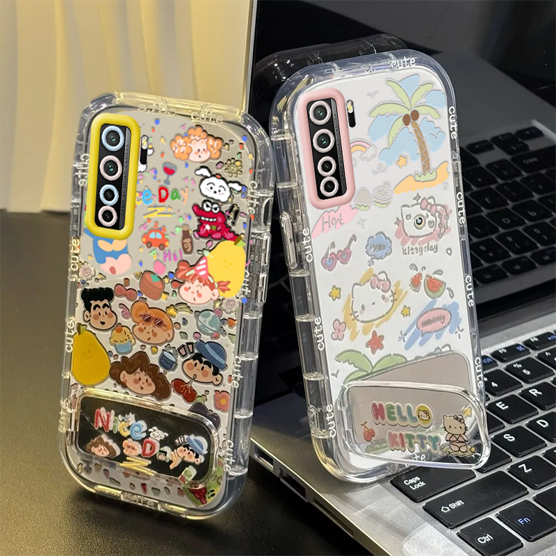 适用华为Nova7SE手机壳CDY一ANOO套CDYAN20新款AN00Nova7镜面泡芙KT猫小新全包note防摔N7ES5G女nova7Pro外壳