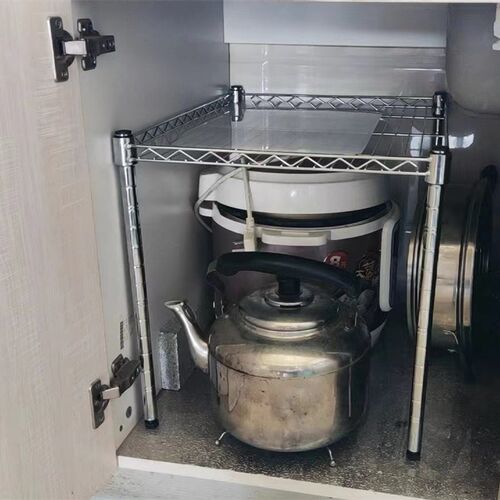 衣柜分层架c橱柜隔层架多肉花架置物架厨房台面一层收纳架储物架