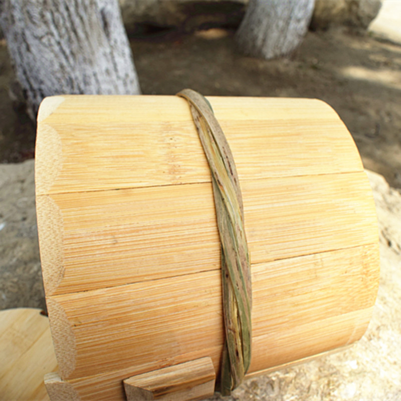 包邮 蒸饭木桶竹桶甑子竹蒸米饭桶手工小桶竹制饭T蒸笼家用 精致