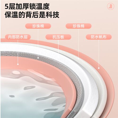 折叠泡脚桶家用过小腿o保温便携式洗脚盆足浴神器宿舍泡脚浸脚袋
