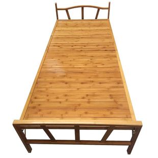 折叠床家用1.2米单双r人床午休睡陪护床租房简易多功能经济型竹床