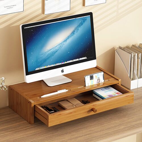 台式电脑屏幕显示l器增高架底座垫高支架子办公室桌面收纳盒置物