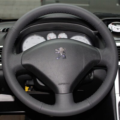 真皮手缝方c向盘套适用于新款标致308/408/508/301/4008/5008/200