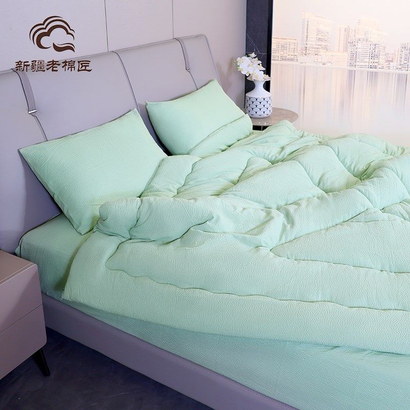 包布绗缝新疆棉花被芯棉被厚冬被全棉被子纯棉褥子春X秋被定型床,床上用品,棉花被,淘宝优惠券,粉丝福利购,淘宝优惠卷