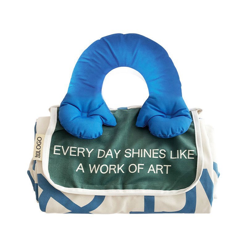 可折叠野餐垫填充棉提手r防潮垫户外便携防水野餐布春游坐垫ins风