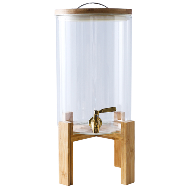 8升玻璃冷水壶带龙o头酒店柠檬茶水壶餐厅自助商用饮料果汁凉水壶