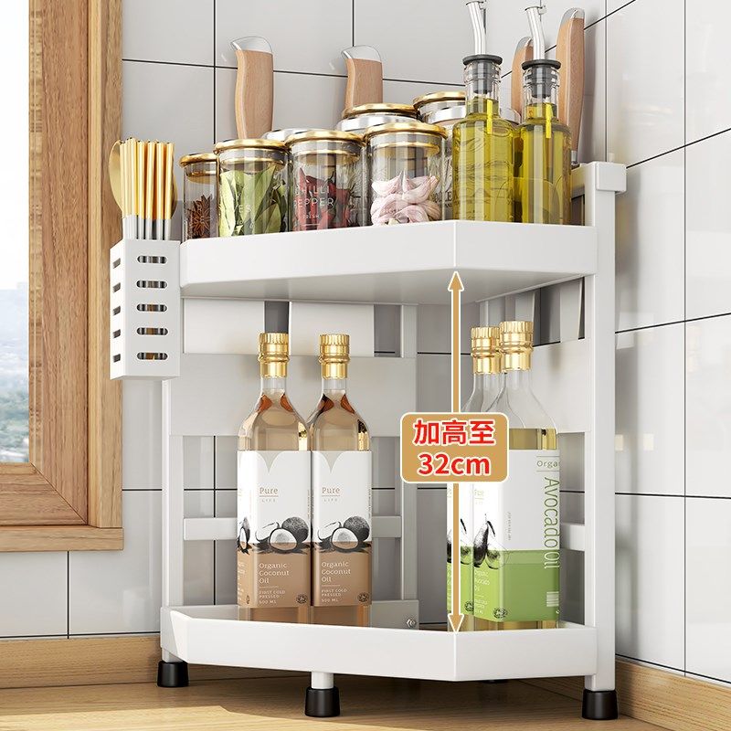 厨房转角置物架台面三角调料架角调味瓶I罐角落墙角多功能收纳刀,厨房/烹饪用具,调料置物架,淘宝优惠券,粉丝福利购,淘宝优惠卷