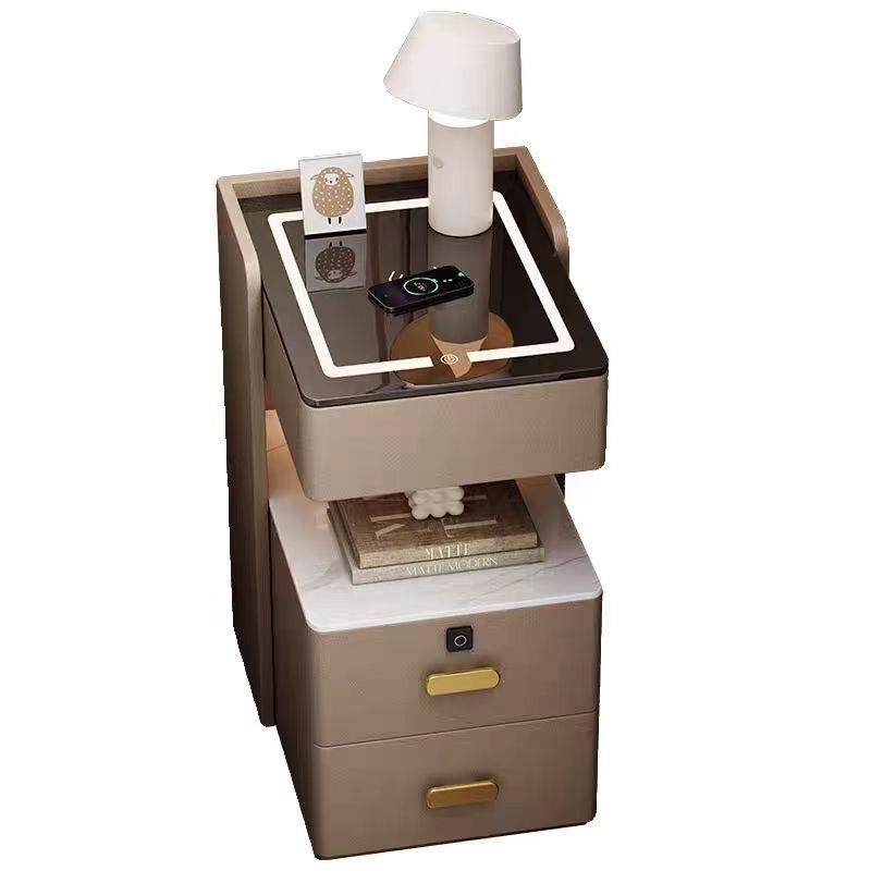 轻奢实木智能床头柜现代简约柜子多功能卧室充电储物柜免安装,住宅家具,其它柜类,淘宝优惠券,粉丝福利购,淘宝优惠卷