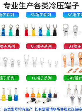 紫铜绝缘冷压端子RV1.25-3.2rv2-3-4-5-6-8接线端子RV3.55.5O型