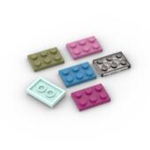 一公斤约1128颗粒积木兼容乐高3021基础板2x3矮砖零件