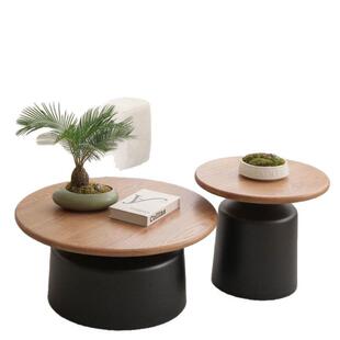 家用公寓客厅小户型ZX北欧奶油风茶几客厅简约风民宿马提尼圆茶几