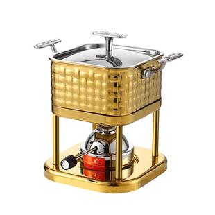 高端家用304一人一锅小火锅的锅充气炉子涮锅户外锅具单人小火锅