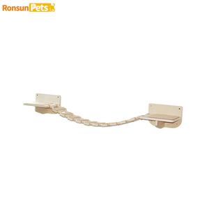 挂墙猫爬架占地小木质猫爬架软梯珠珠桥简单猫墙猫咪爬架吊桥墙壁