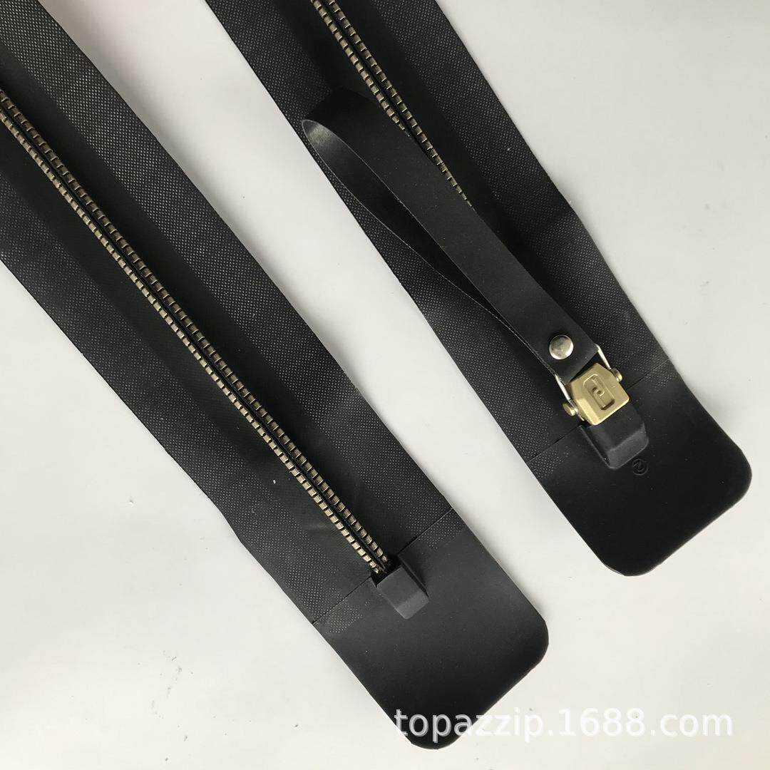 #8气密金属拉链重型橡胶密封防水拉链皮划艇充气船汽艇