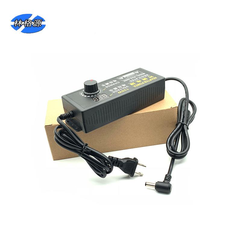 3率-12V10A可调源120w带显示电屏功调压电源12V直流大稳压适配器