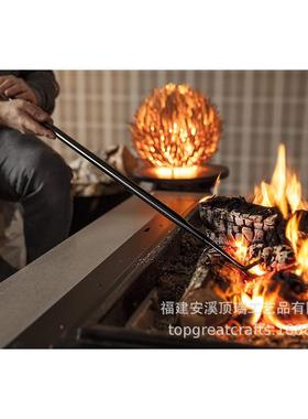创意新款铁艺隔火叉头壁炉工具烤炉用具FireplacePoker