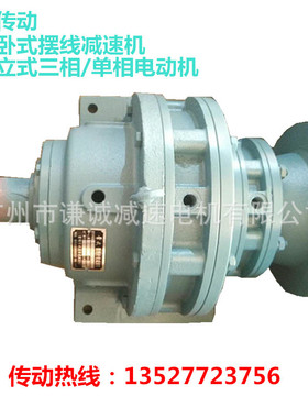 0.55KW卧式双级摆线针轮减速器XWEY42/XWED42-28减速机轴径45mm