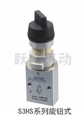 气动机械阀 S3HS-08 二位三通选择型手动机械阀 气动阀手动阀 2分