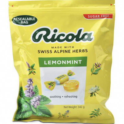 进口Ricola利口乐润喉草本柠檬薄