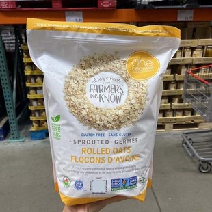加拿大进口One Degree发芽燕麦片营养早餐冲泡代餐谷物2.27kg