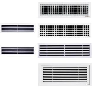 杭州厂家供应别墅abs中央空调出风口极简单双层出风回风格栅风口