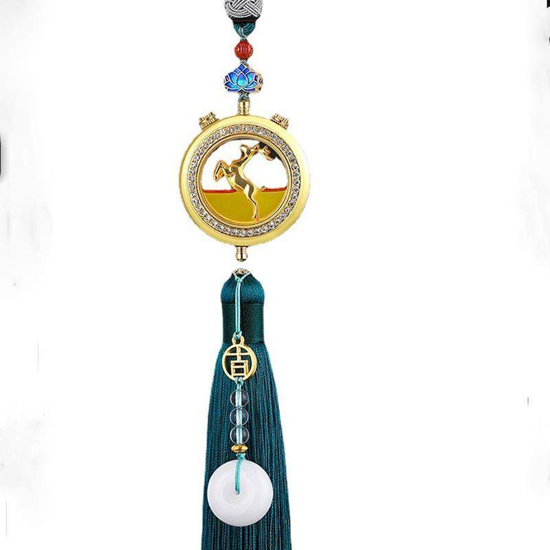 汽车上挂件车内饰品后视镜车载香水吊饰一鹿平安一路2025新款高档