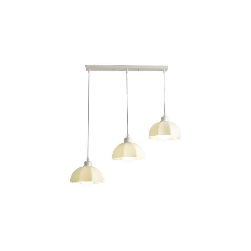 餐厅吊灯简约现代白色奶油风饭桌灯2025年新款家用民宿创意小吊灯