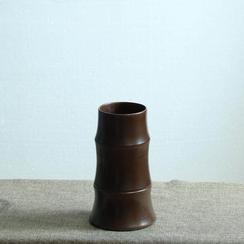 禅意剑山创意日式花道花器陶瓷花瓶艺术花插陶艺花盆茶室插花花盘,橡塑材料及制品,工业陶瓷,淘宝优惠券,粉丝福利购,淘宝优惠卷