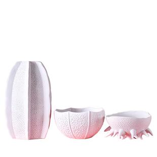 欧式纯白创意陶瓷花瓶抽象轻奢家居插花软装花盆玄光餐桌摆件