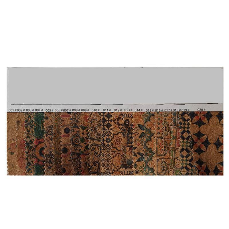 人造皮革软木印花pu皮料箱包手袋面料木纹装饰革文具盒包装革