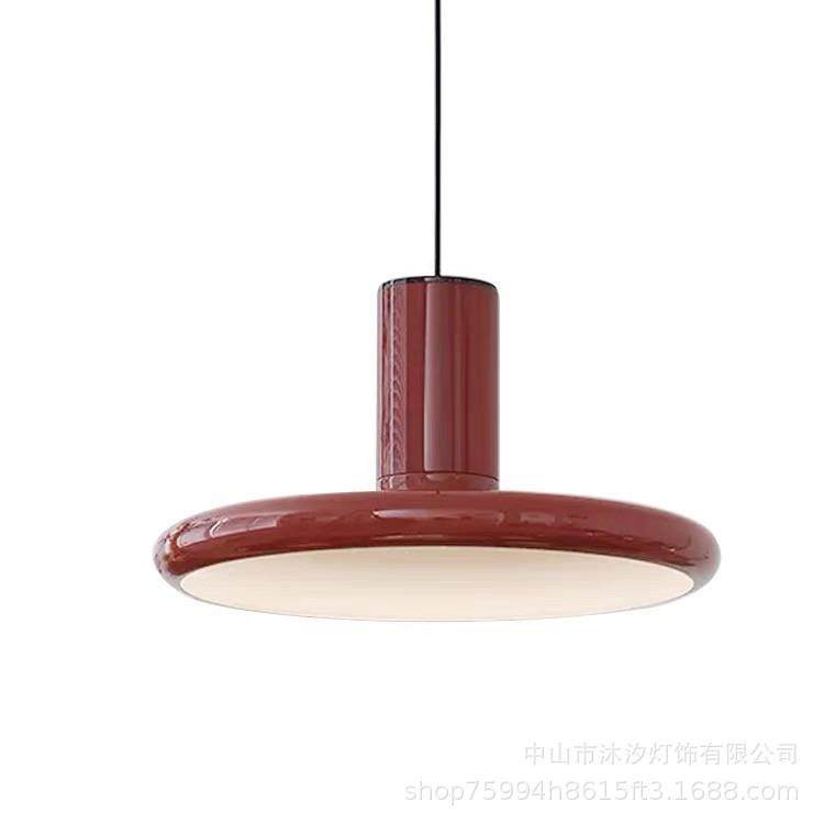 法式复古餐厅吊灯中古Vintage飞碟吊灯创意ufo红色餐桌吧台岛台灯,家装灯饰光源,智能吊灯,淘宝优惠券,粉丝福利购,淘宝优惠卷