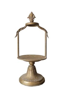 欧式复古做旧桌面蜡烛台法式高脚铁艺装饰托盘几何摆拍道具首饰架