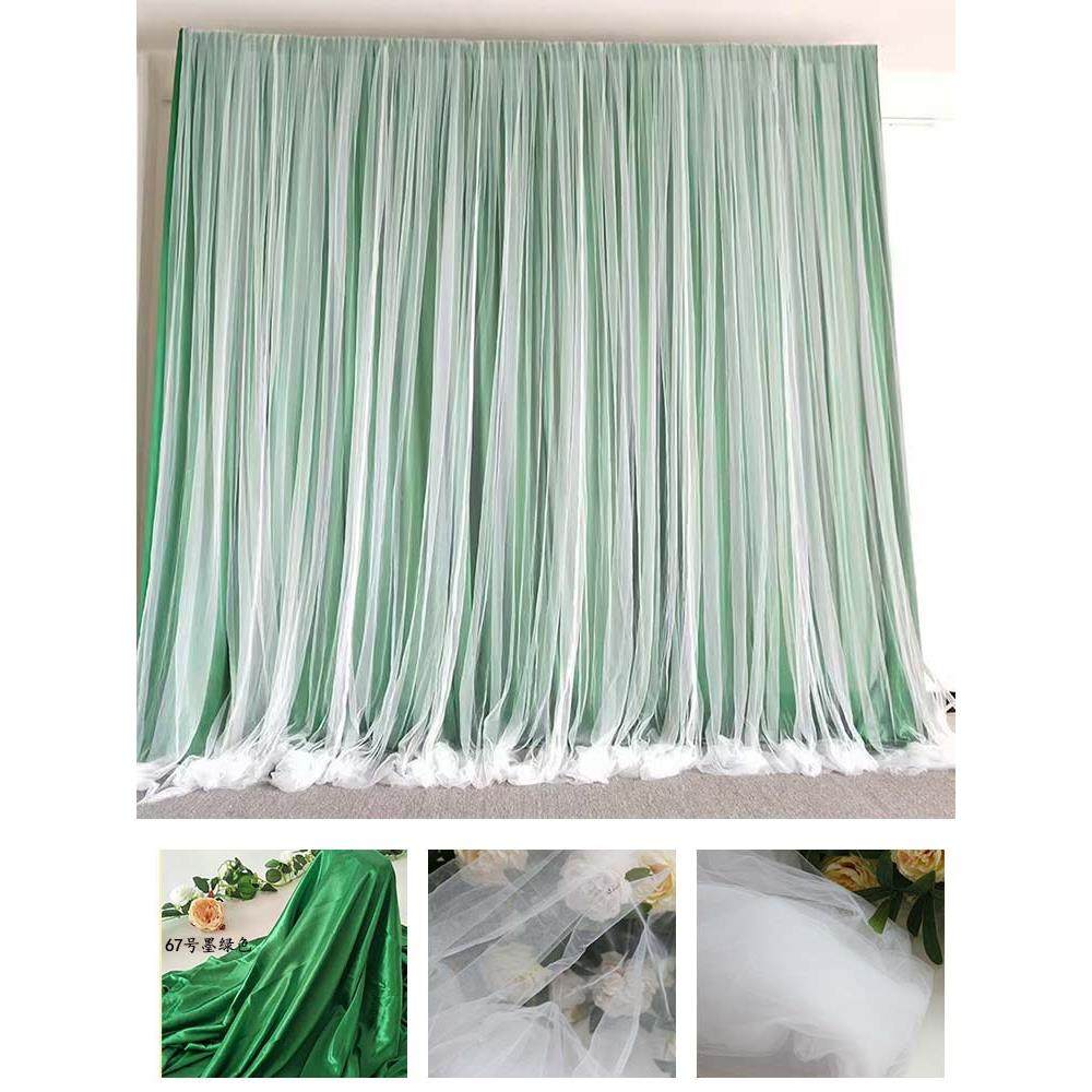 婚礼纱幔婚庆舞台背景新款布幔网红直播幼儿园幕布生日场景布置