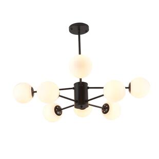 北欧现代简约魔豆客厅吊灯创意卧室餐厅黑金白色分子玻璃吊灯饰