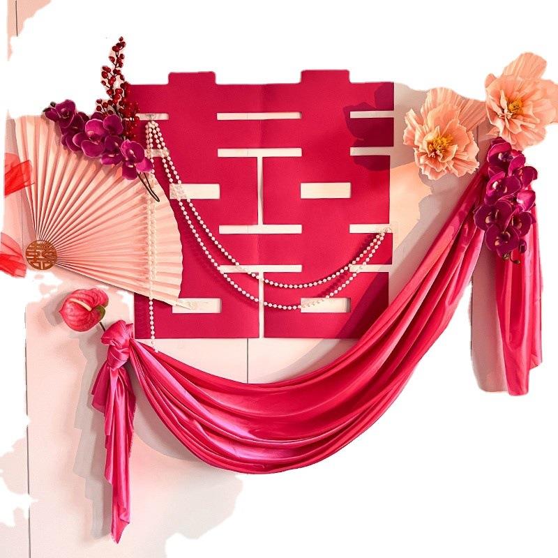 房布置装结婚装饰新房卧礼室客厅男女方背景墙简约iA70-75n婚s风