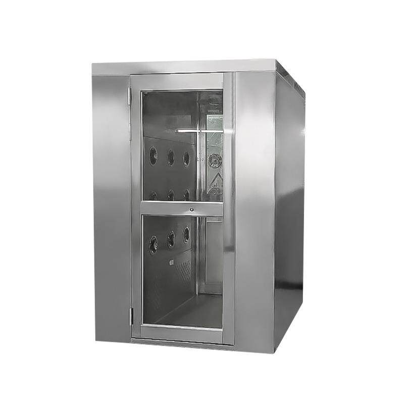 现货304不锈钢风淋室化妆品车间用双人风淋房自动净化门风机系统