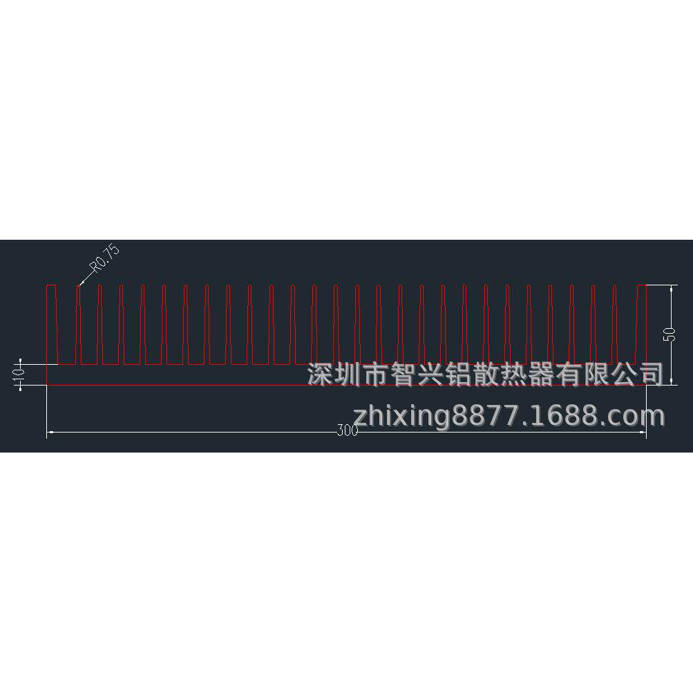 重量型大功率功放铝散热器大型机箱设备铝型材散热器300*50-100