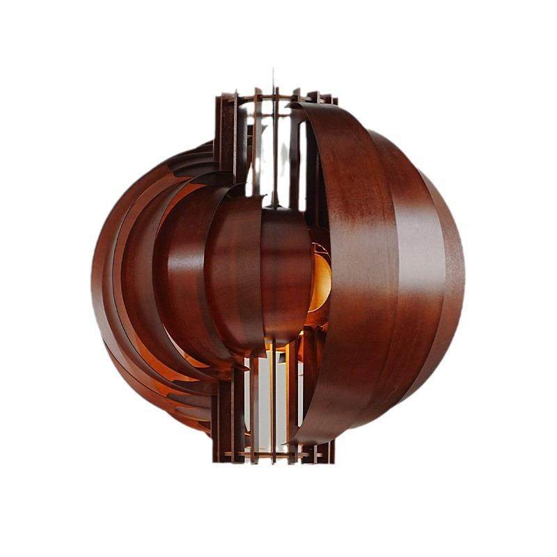 中古原木民宿月亮吊灯侘寂风法式复古餐厅书房卧室吧台茶室灯具