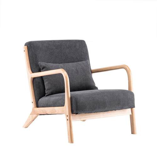 北欧休闲小户型沙发单人双人三人实木客厅布艺沙发椅家用家具