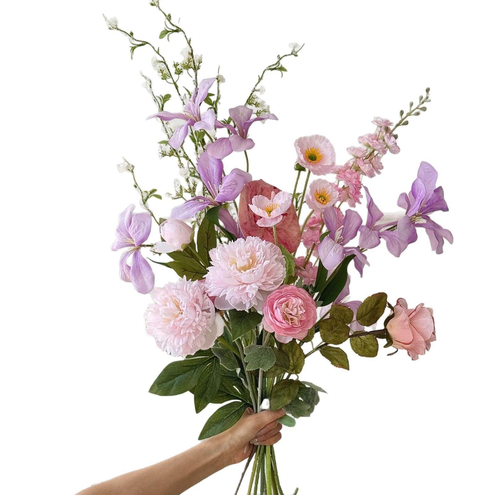 绣球玫瑰仿真花假花花束客厅装饰摆设毕业季拍照手捧花束拍摄道具,鲜花速递/花卉仿真/绿植园艺,仿真花,淘宝优惠券,粉丝福利购,淘宝优惠卷