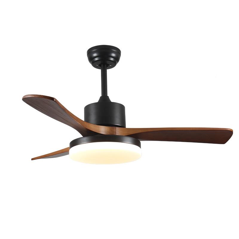 北欧实木厅风扇客厅厅主灯灯静音变频卧室灯餐吊扇灯大中山灯具