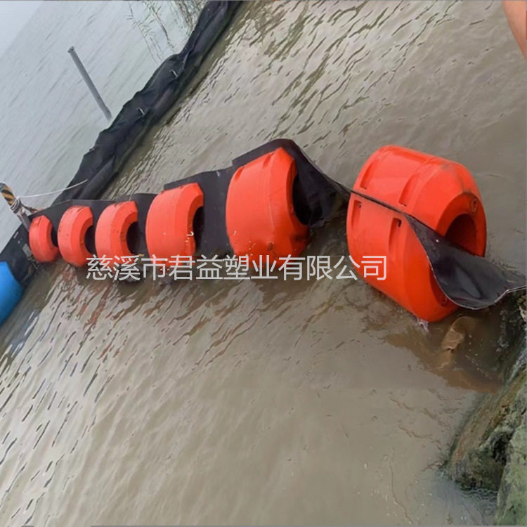大浮力实心管道浮筒 抽排沙塑料浮筒  两半片夹PVC管浮筒