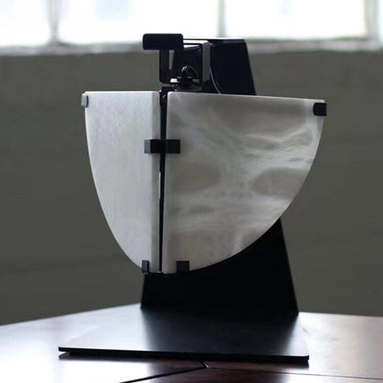 轻奢云石台灯高级感新中式设计师样板房客厅卧室床头柜艺术装饰灯