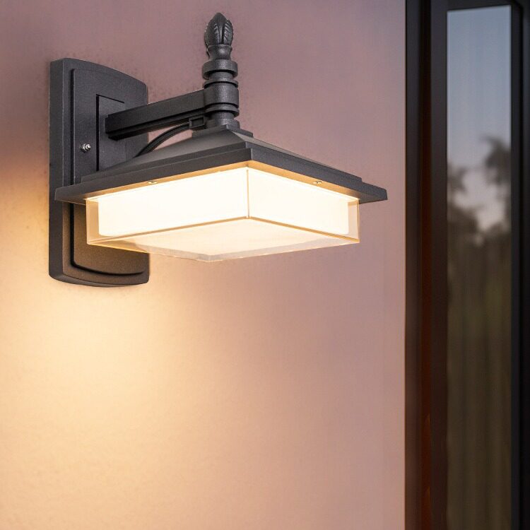 防水简约LED户外庭院壁灯