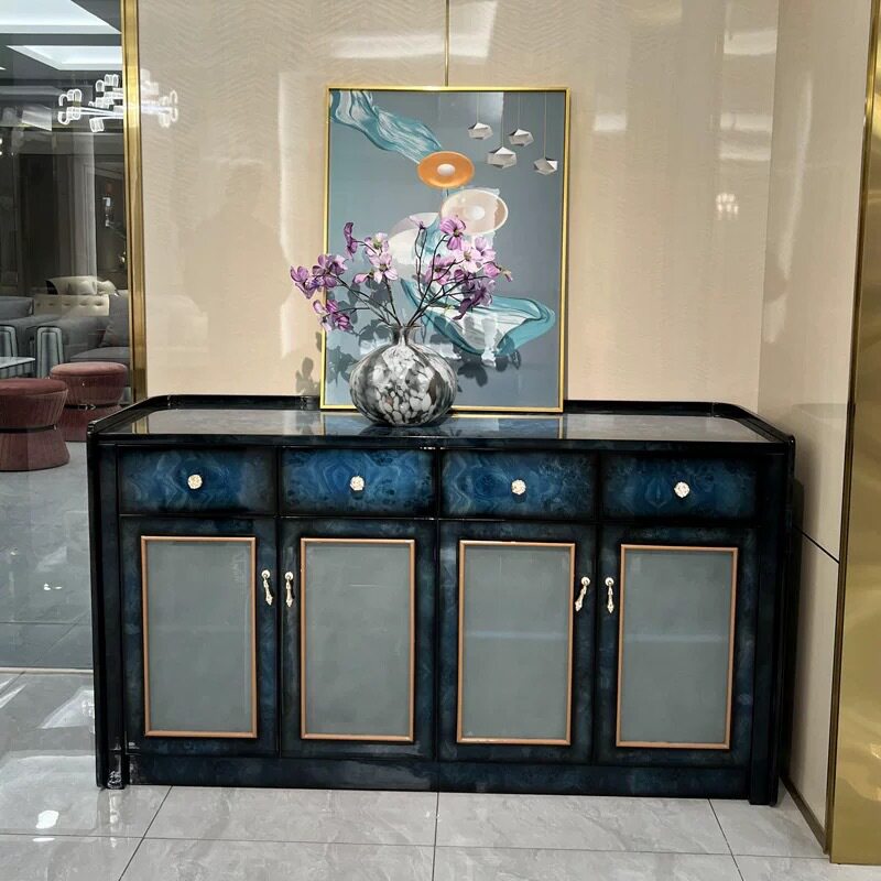 意大利轻奢餐边柜豪宅别墅样板房高档餐厅储物柜装饰柜设计师