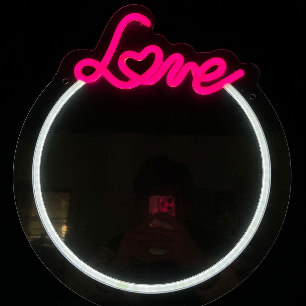 love字母造型创意led氛围灯霓虹灯镜面灯镜子房间装饰跨境热销