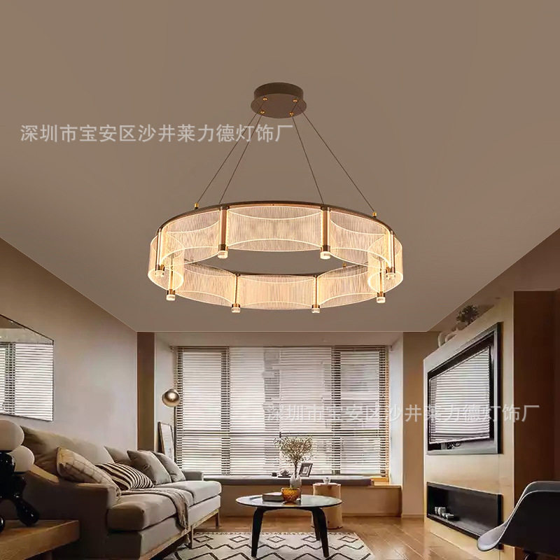 2025新款意式极简现代简约纳米板亚力克客厅吊灯轻奢个性餐厅LED