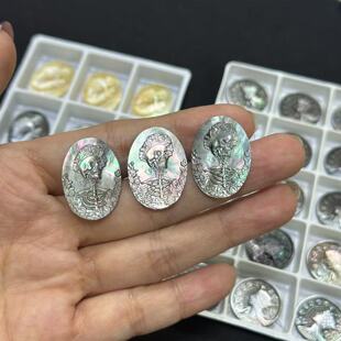 蝶贝卡梅奥美人鱼花环骷髅花与猫十二道宫美人头像配件饰品