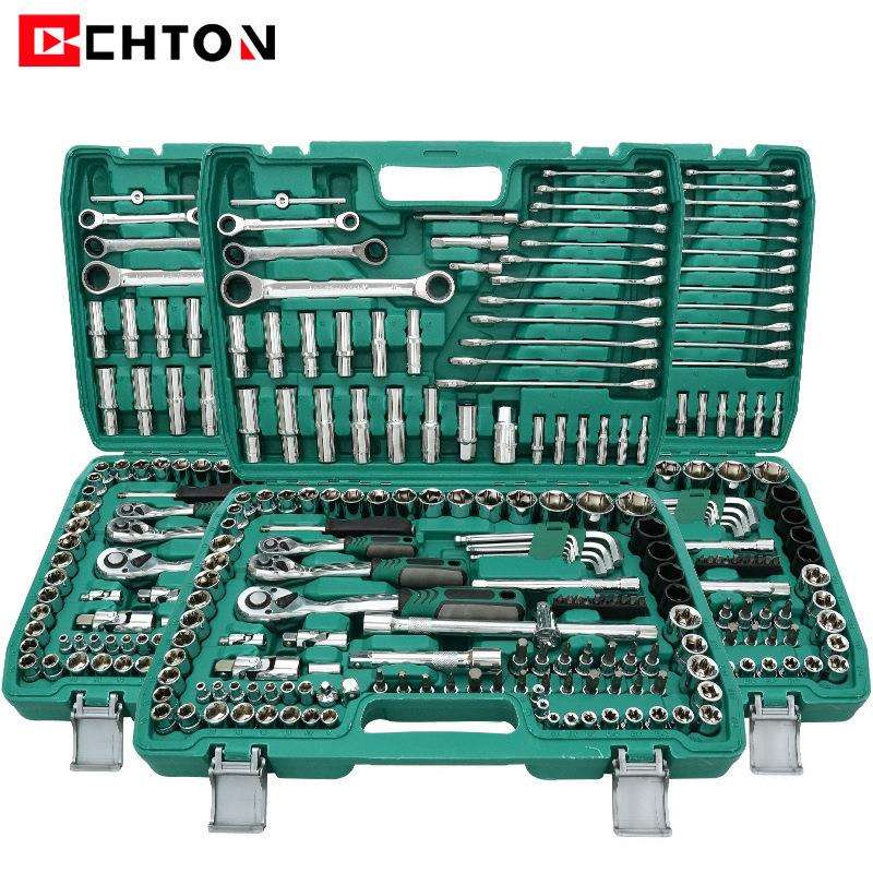 151件套铬钒钢汽修72齿快速棘轮扳手两用扳手接杆套筒工具套装